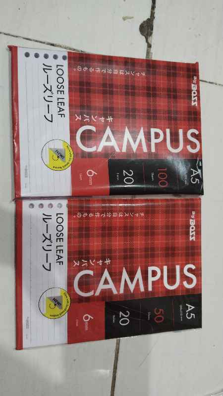 Loose Leaf Big Boss A5 Putih Bergaris 